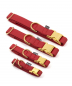 Preview: Brott Collar "Red" - vegan leather with golden clasp - Kopie - Kopie