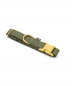Preview: Brott Halsband "Green Musk" - veganes Leder mit goldener Schnalle