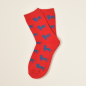 Preview: KRAWATTENDACKEL Kindersocken Rot Dackel Blau