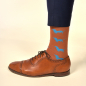 Preview: KRAWATTENDACKEL Socken Braun Dackel Blau
