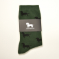 Preview: KRAWATTENDACKEL Socken Grün Dackel Schwarz