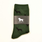 Preview: KRAWATTENDACKEL Socken Grün Hirsch Schwarz