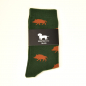 Preview: KRAWATTENDACKEL Socks green - Wild Boar brown