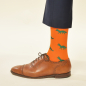 Preview: KRAWATTENDACKEL Socken Orange Fuchs Grün