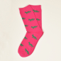 Preview: KRAWATTENDACKEL Socken Pink Fuchs Grün