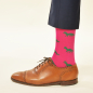 Preview: KRAWATTENDACKEL Socken Pink Fuchs Grün