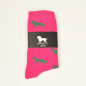 Preview: KRAWATTENDACKEL Socken Pink Fuchs Grün