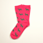 Preview: KRAWATTENDACKEL Socken Pink Hirsch Grün