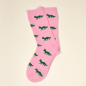 Preview: KRAWATTENDACKEL Socken Rosa Fuchs Grün