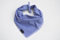 Preview: Treusinn Hundehalstuch Bandana Sylt (blau-gestreift)
