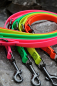 Preview: Treusinn Biothane Leash neon-orange 2m - 3-fold adjustable