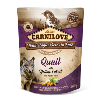 Carnilove Pouch Pate Wachtel & gelbe Karotten 300 g - getreidefrei
