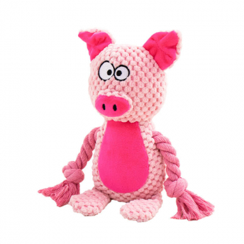Plüsch-Seilspielzeug aus Baumwolle Schwein