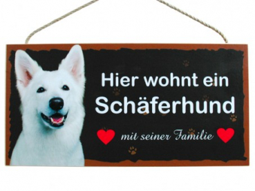Hundeschild Weisser Schäferhund