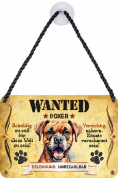 Wanted Haustierschilder Boxer