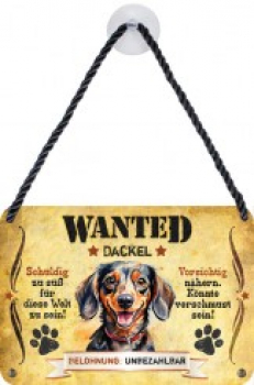 Wanted Haustierschilder Dackel