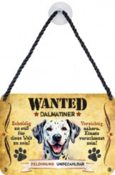 Wanted Haustierschilder Dalmatiner
