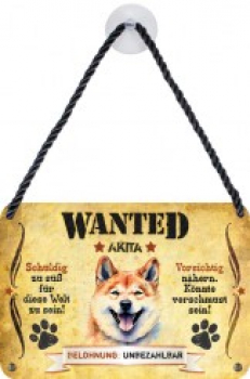 Wanted Haustierschilder Akita