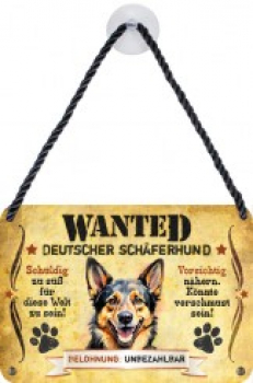 Wanted Haustierschilder Deutscher Schäferhund