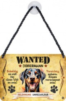 Wanted Haustierschilder Dobermann