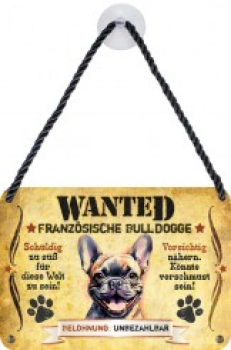Wanted Haustierschilder franz. Bulldogge