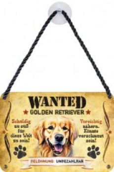 Wanted Haustierschilder Golden Retriever