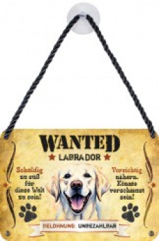 Wanted Haustierschilder Labrador weiß