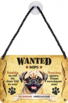 Wanted Haustierschilder Mops