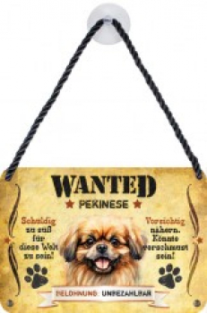Wanted Haustierschilder Pekinese