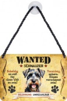Wanted Haustierschilder Schnauzer