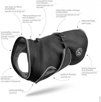 Preview: Hunter Hundemantel Uppsala schwarz