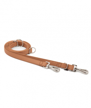 Brott Trainingsleash "Camel" - vegan leather with silver clasp