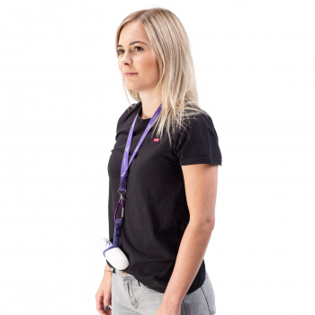 DOGGYROLLER WITH CARABINER HOLDER AND LANYARD IN VIOLET