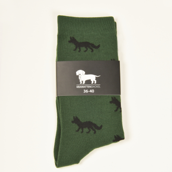 KRAWATTENDACKEL Socken Grün Fuchs Schwarz