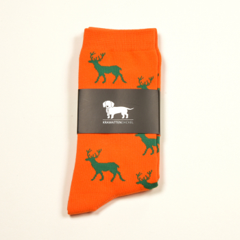 KRAWATTENDACKEL Socken Orange Hirsch Grün
