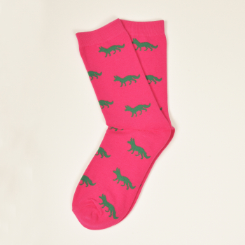 KRAWATTENDACKEL Socken Pink Fuchs Grün