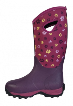 93' Fella Outdoorstiefel Pawwalker hoch bordeaux /Pfötchen