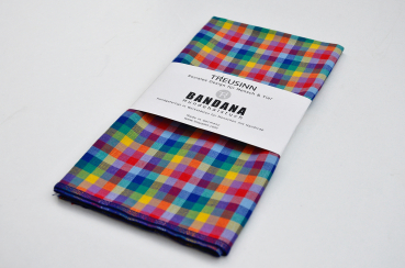 Preview: Treusinn Hundehalstuch Bandana Zirkus (Kariert)