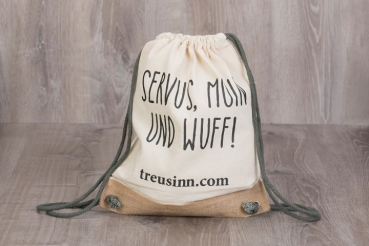 Treusinn ECO Turnbeutel Canvas "Wuff"