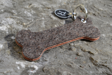 Preview: Treusinn Keyring wool felt BONE