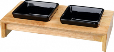 Napf-Set aus Keramik & Holz