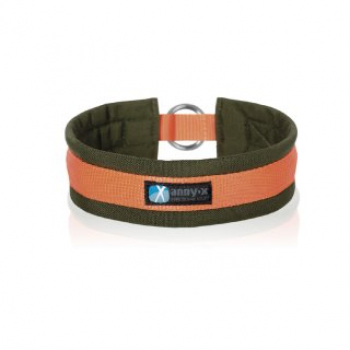 Anny-X Zugstopphalsband oliv/orange