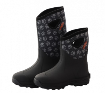 93' Fella Outdoorstiefel Jeannie halbhoch schwarz mit Pfötchen