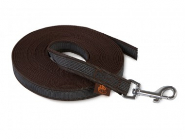 Grip dog leash 20 mm / 5 m without handle brown