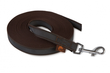 Grip dog leash 20 mm / 10 m brown no handle