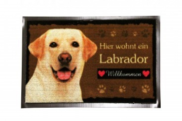 Doormat Labrador white