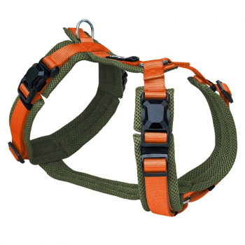Preview: Petlando Magnetech Y - Comfort Geschirr Olive/Orange