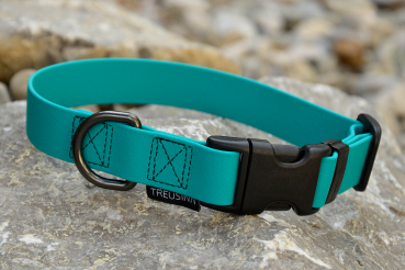 Treusinn Halsband verstellbar Biothan 25mm petrol