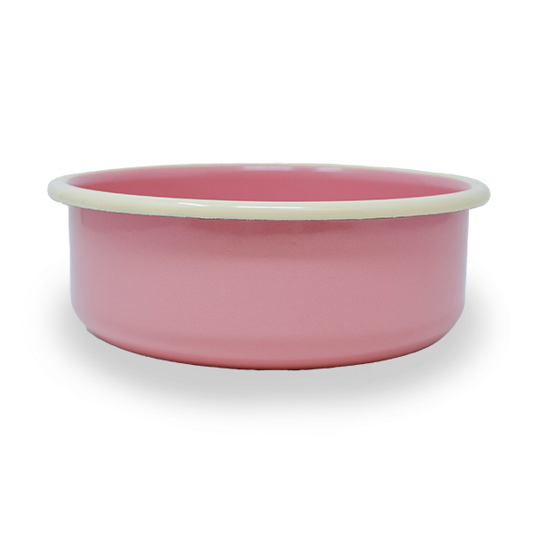 lill´s Futternapf aus Emaille "Nele" Pink Berry L
