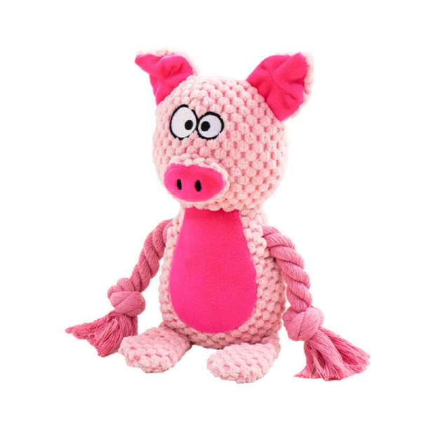 Plush cotton rope toy Pig